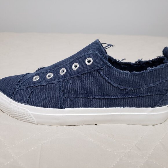Corkys Babalu Canvas Laceless Slip-On Sneakers Navy Women's Size 8 NWT - Picture 5 of 10